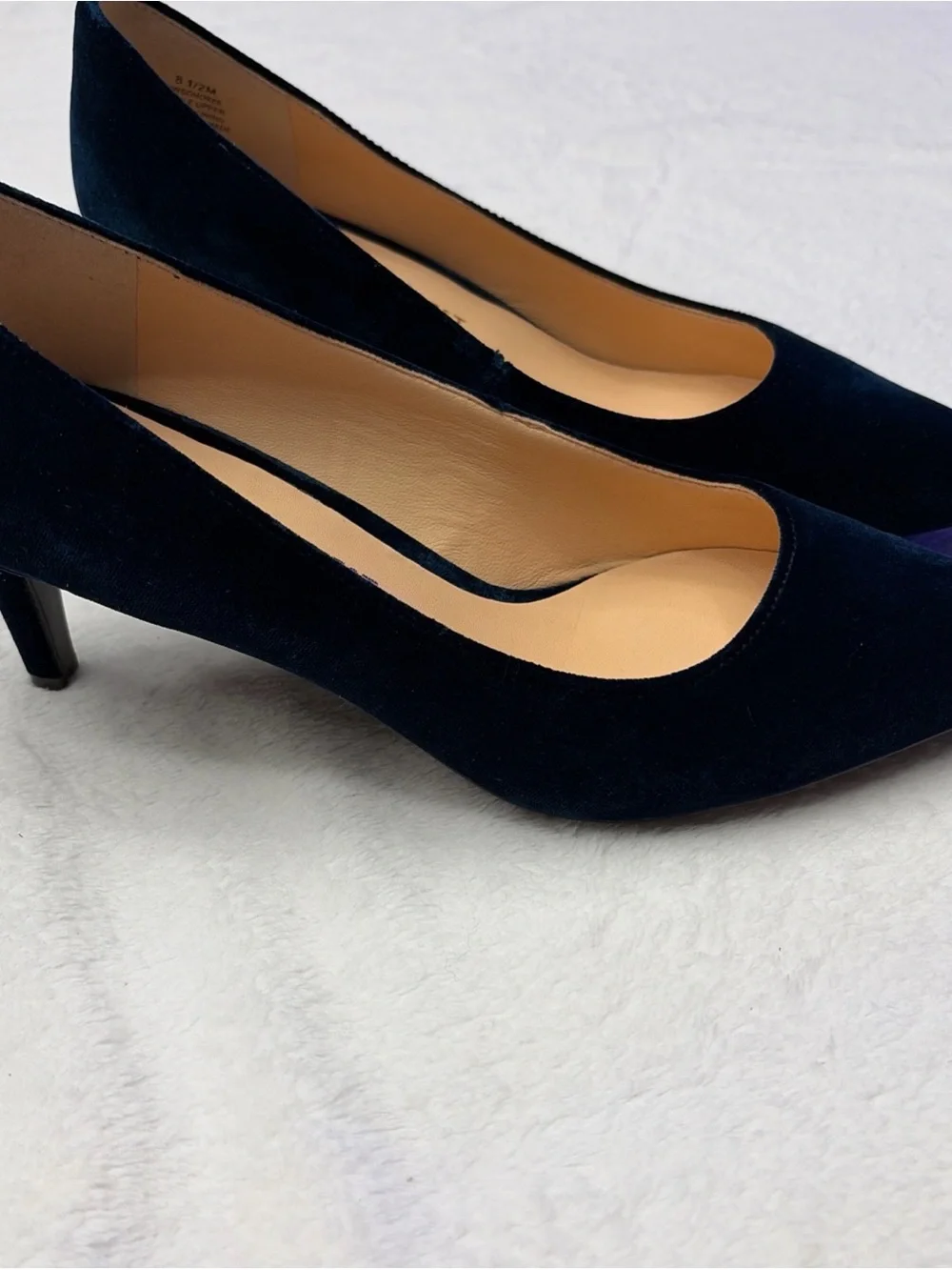 Nine West Navy Suede Pointed Toe Pumps